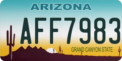 AZ license plate AFF7983
