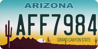 AZ license plate AFF7984