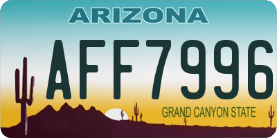 AZ license plate AFF7996