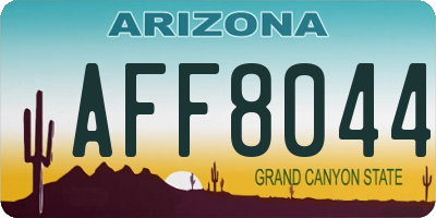 AZ license plate AFF8044