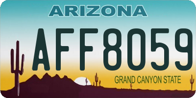 AZ license plate AFF8059