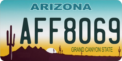 AZ license plate AFF8069