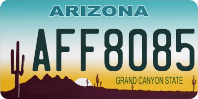 AZ license plate AFF8085