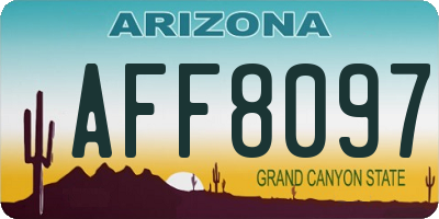 AZ license plate AFF8097