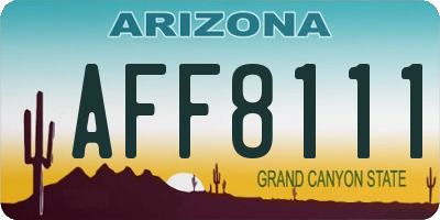 AZ license plate AFF8111