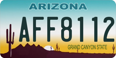 AZ license plate AFF8112