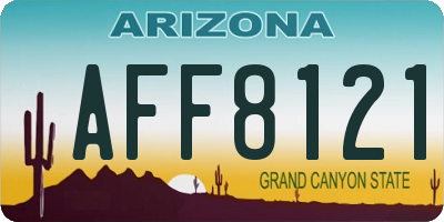 AZ license plate AFF8121