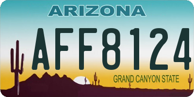 AZ license plate AFF8124