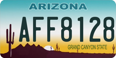 AZ license plate AFF8128