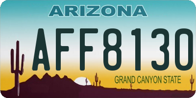 AZ license plate AFF8130