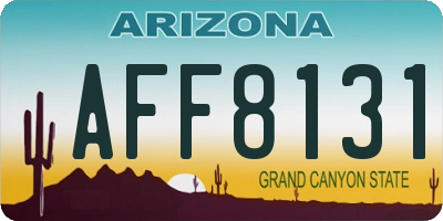 AZ license plate AFF8131