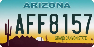 AZ license plate AFF8157
