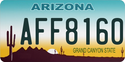 AZ license plate AFF8160
