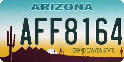 AZ license plate AFF8164