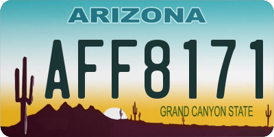 AZ license plate AFF8171