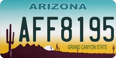 AZ license plate AFF8195
