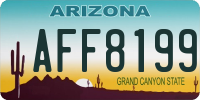 AZ license plate AFF8199