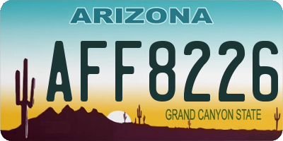 AZ license plate AFF8226