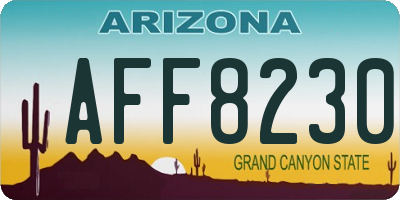AZ license plate AFF8230