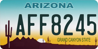 AZ license plate AFF8245