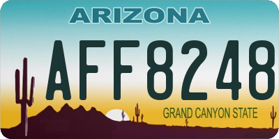 AZ license plate AFF8248