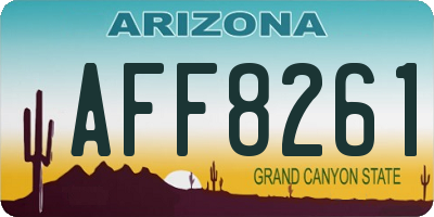 AZ license plate AFF8261