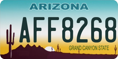 AZ license plate AFF8268