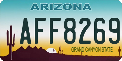 AZ license plate AFF8269