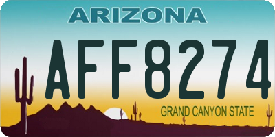 AZ license plate AFF8274