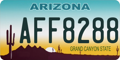 AZ license plate AFF8288