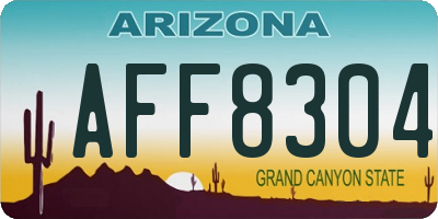 AZ license plate AFF8304