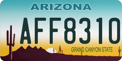 AZ license plate AFF8310