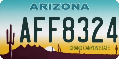 AZ license plate AFF8324