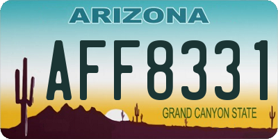 AZ license plate AFF8331