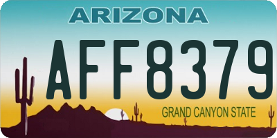AZ license plate AFF8379