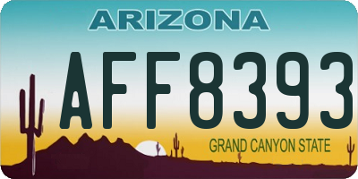 AZ license plate AFF8393