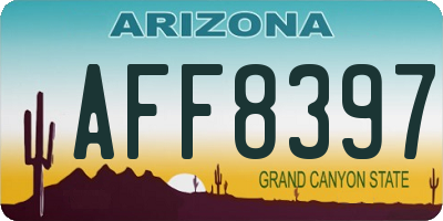 AZ license plate AFF8397