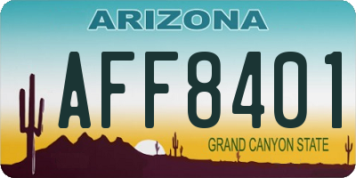 AZ license plate AFF8401