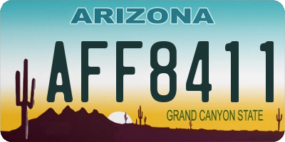 AZ license plate AFF8411