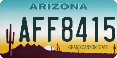 AZ license plate AFF8415