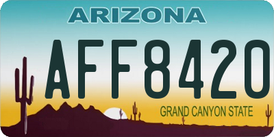 AZ license plate AFF8420