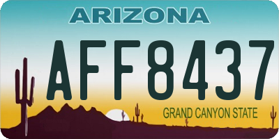 AZ license plate AFF8437