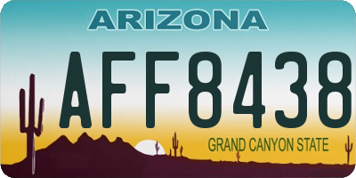 AZ license plate AFF8438