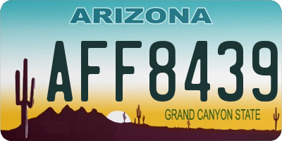 AZ license plate AFF8439