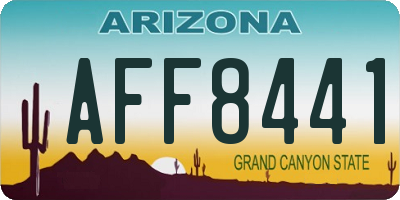 AZ license plate AFF8441