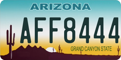 AZ license plate AFF8444