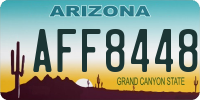 AZ license plate AFF8448