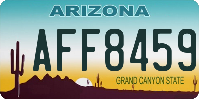 AZ license plate AFF8459