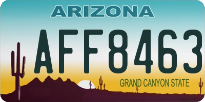 AZ license plate AFF8463