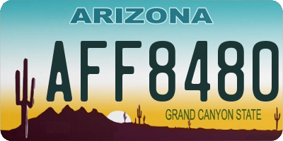 AZ license plate AFF8480